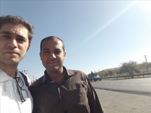 حسین وکیل زاده و علی نصیری در جاده - موقع رفتن